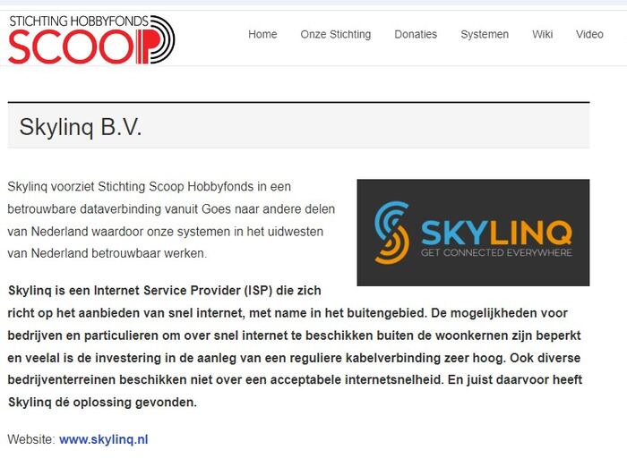 Dataverbinding voor Stichting Hobbyfonds Scoop – Stichting Hobbyfonds Scoop